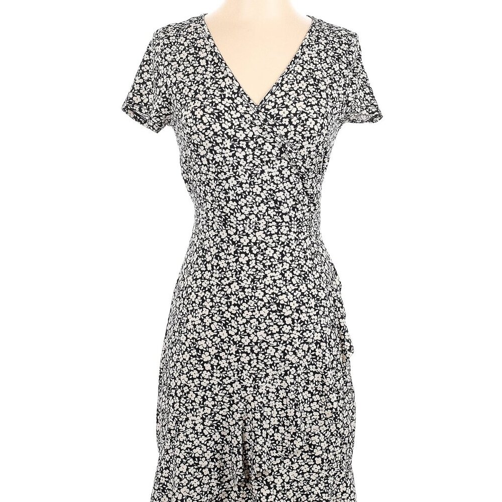 Michael Kors Black and White Floral Mini Dress